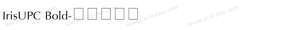 IrisUPC Bold字体转换